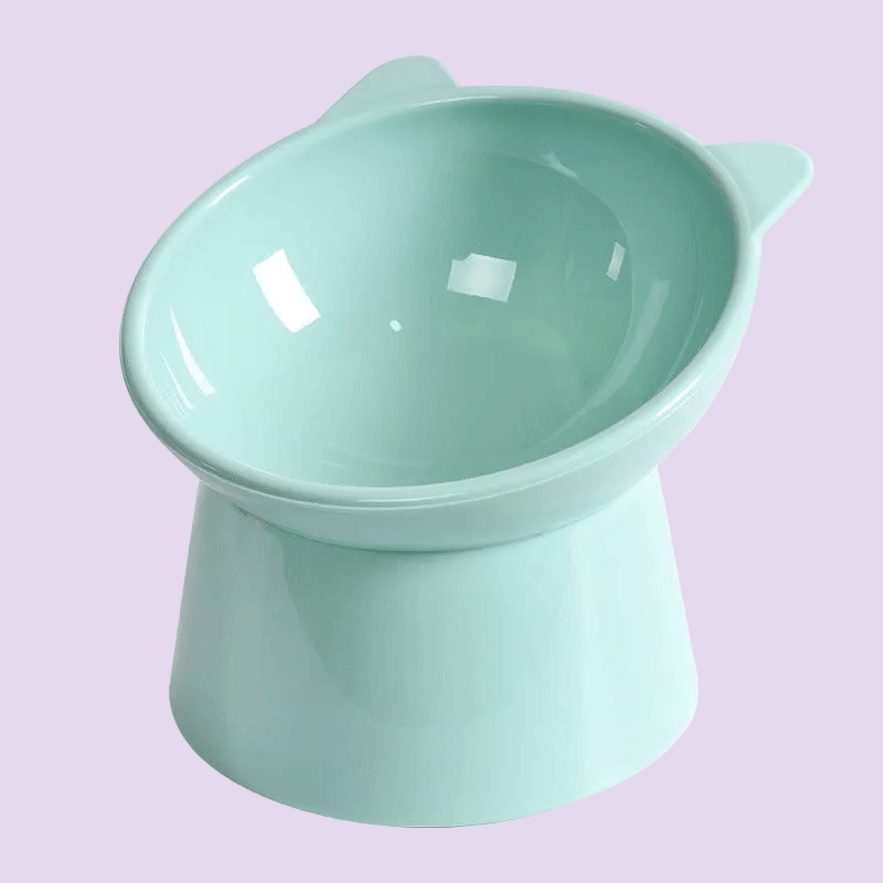 Smart Design Elevated Pet Feeding Bowl with Tilted Neck Protection, Anti-Tip Plastic Bowl Food & Water 🦮🐈