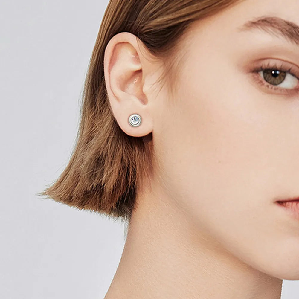 Elegant Moissanite 925 Gold and Sterling Silver Stud Earrings