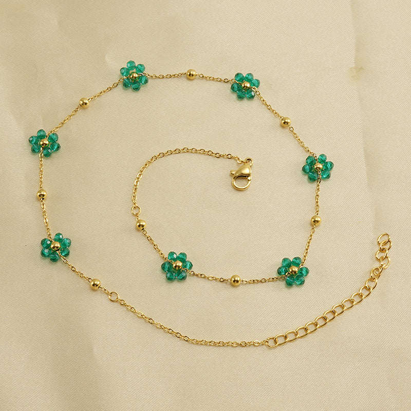 Gorgeous Floral Stainless Steel Necklaces & Bracelets 🌸 Buy Individually or Create a SET ! - 15 Beautiful Color Combination Options