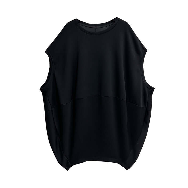 Popular Chic Retro Fashion Dress - Bat Shaped Loose-Fit Sleeveless One Size Solid Black or White