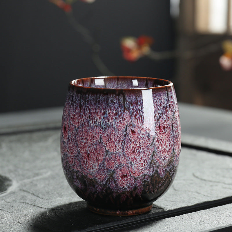 Gorgeous Ceramic Kung Fu Tea Cup 150ml. - Single Serve Cup, Tenmoku Jian Zhan, Yohen Master Tea Cup/Bowl