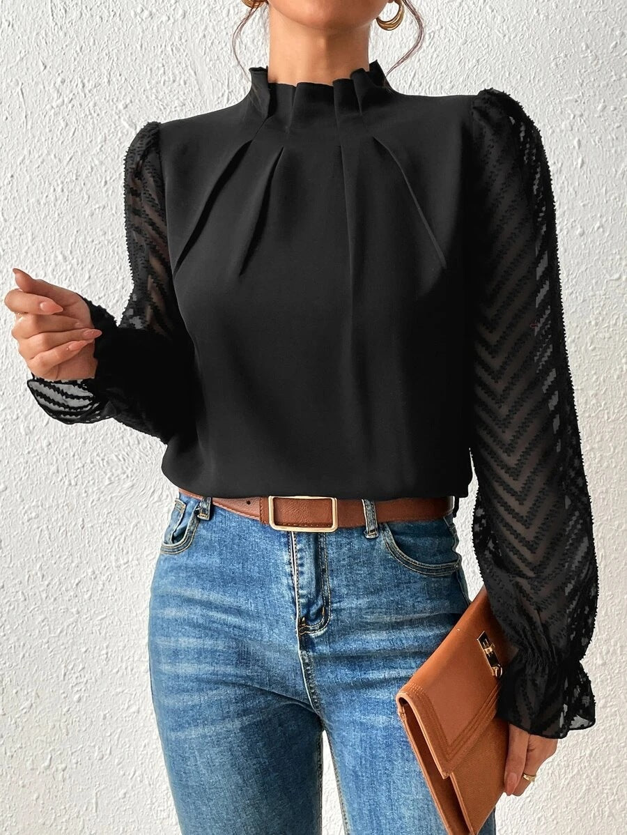 Women's Stunning New Autumn & Winter Long Sleeve Top with Beautiful Sleeve Design, Great Autumn Colors ! 🍁