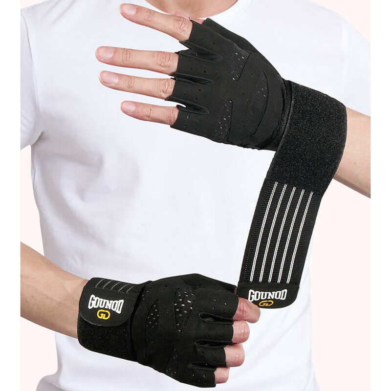 Popular Professional Fitness Gloves - Silicone Anti-Slip Grip, Breathable & Wear-resistant Half Finger Style 🧤