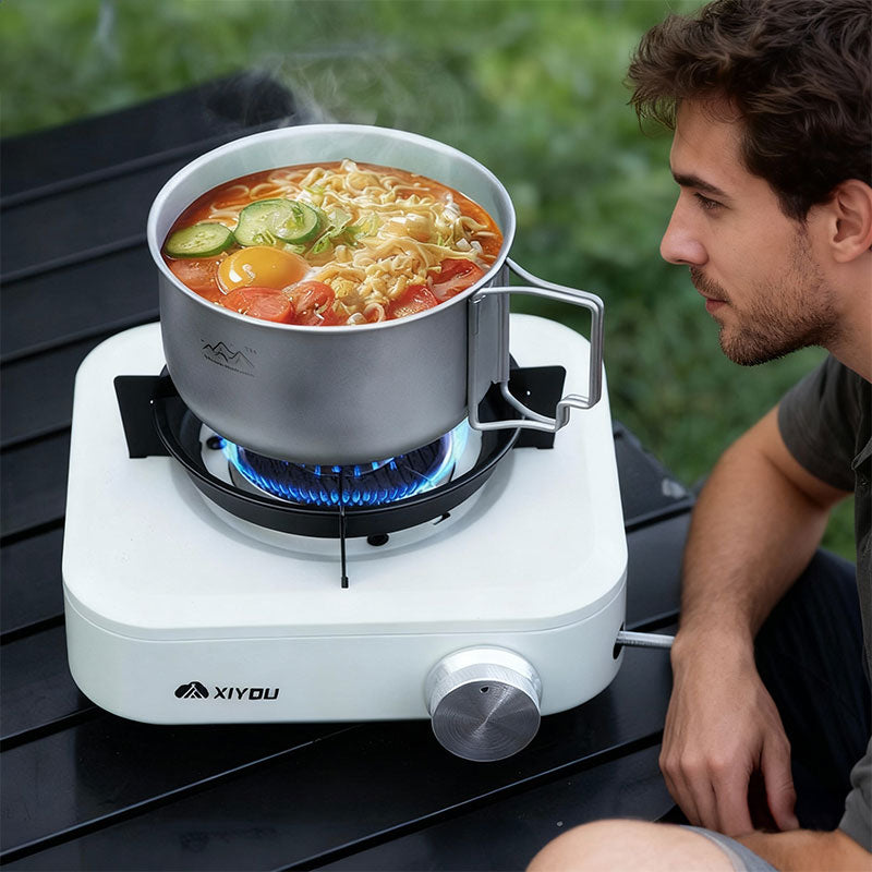 Stainless Steel Camping Pots - Buy 3, Save 10% - Automatic Discount at Checkout 🫕✂️🔖 Durable Titanium