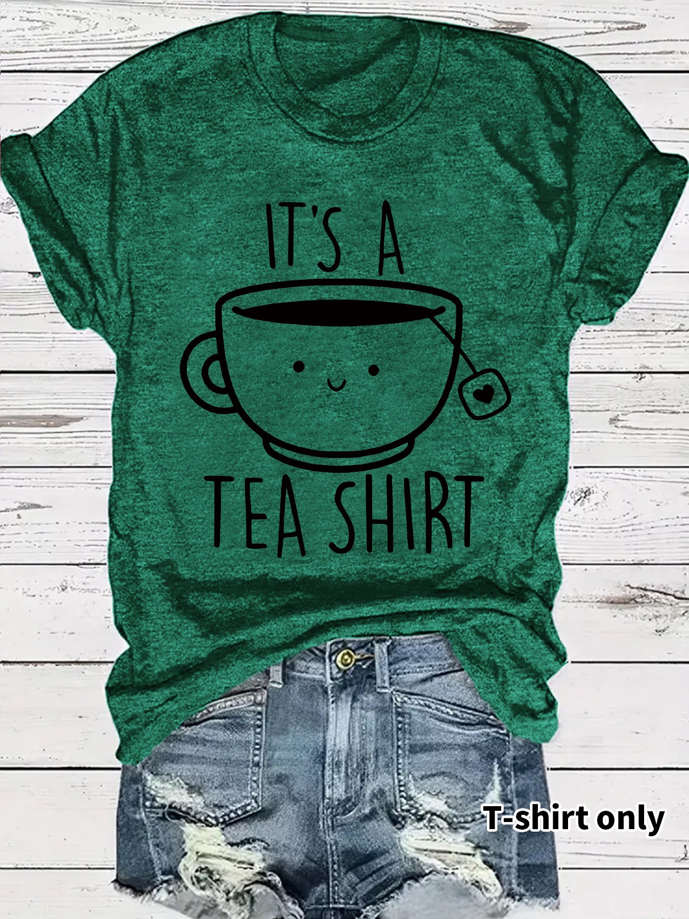 Humorous Printed 'TEA' Shirt - Grab Cool Comfort in Dazzling Colors ! 🫖🌈