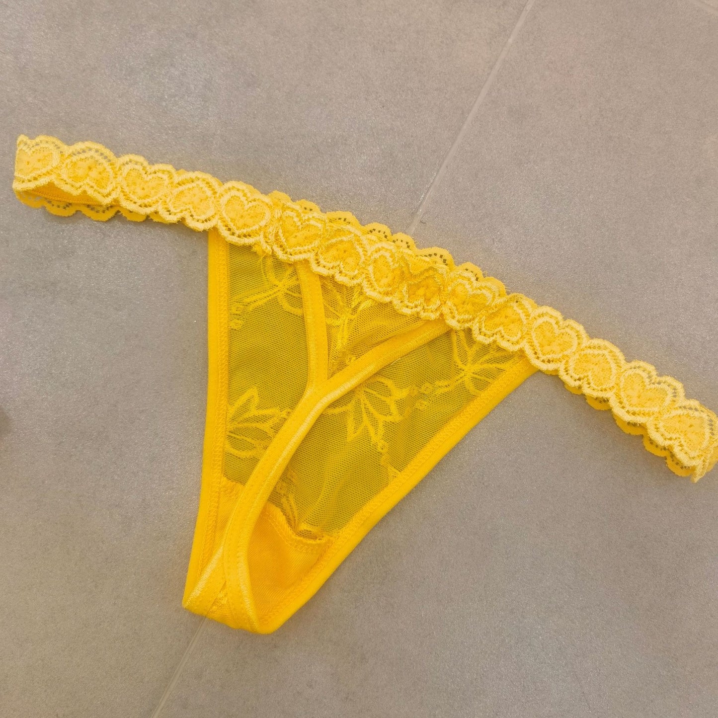 Women's Colorful Sexy DIY Metal Rhinestone Letter Thong - Provocative and Playful Lace Panties 🌈