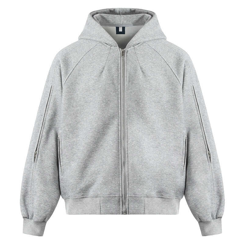 Men's Solid Color Lazy Hooded Jacket - Loose Casual, Warm Durable Cotton Comfort