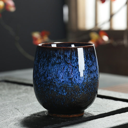 Gorgeous Ceramic Kung Fu Tea Cup 150ml. - Single Serve Cup, Tenmoku Jian Zhan, Yohen Master Tea Cup/Bowl