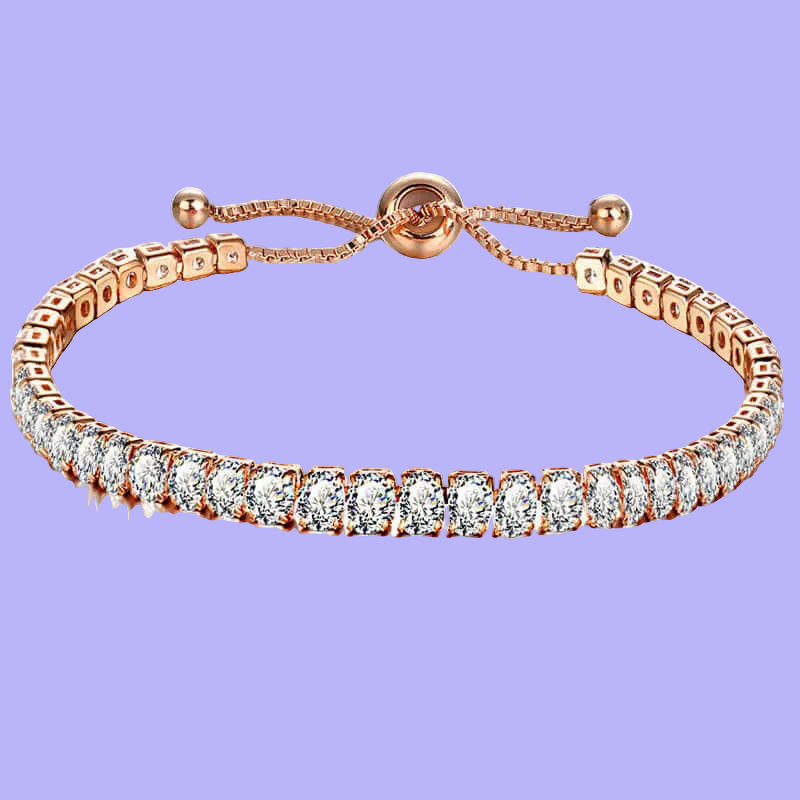 Women's Adjustable Cubic Zirconia Tennis Bracelet & Bangle - Gorgeous Gold & Silver Combinations 😍