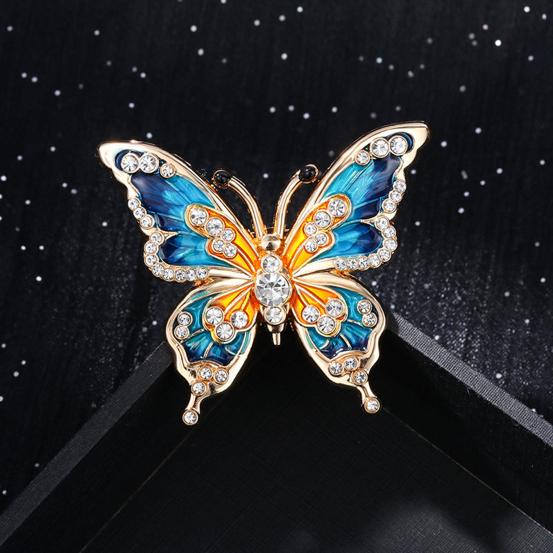 Women's Gorgeous Enamel Painted Butterfly Brooch 🦋 Elegant Accessory for Any Outfit !