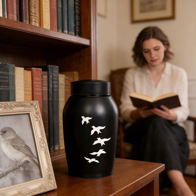 Durable Stainless Steel Pet Memorial Urn 🐾 Black Portable & Moisture-Proof Ash Keepsake Designed for Small Pets