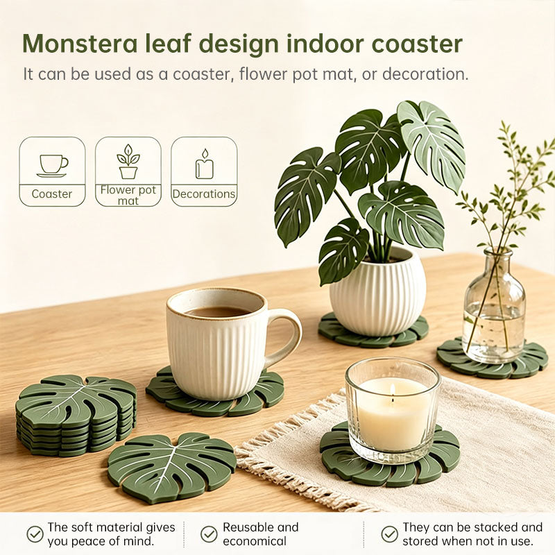 3D Printed Monstera Plant-Vase-Leaf Coaster Set 💝