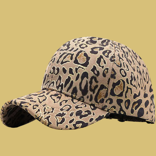 Hip Trendy Streetwear Baseball Hat - Unisex Bronzing Leopard Print