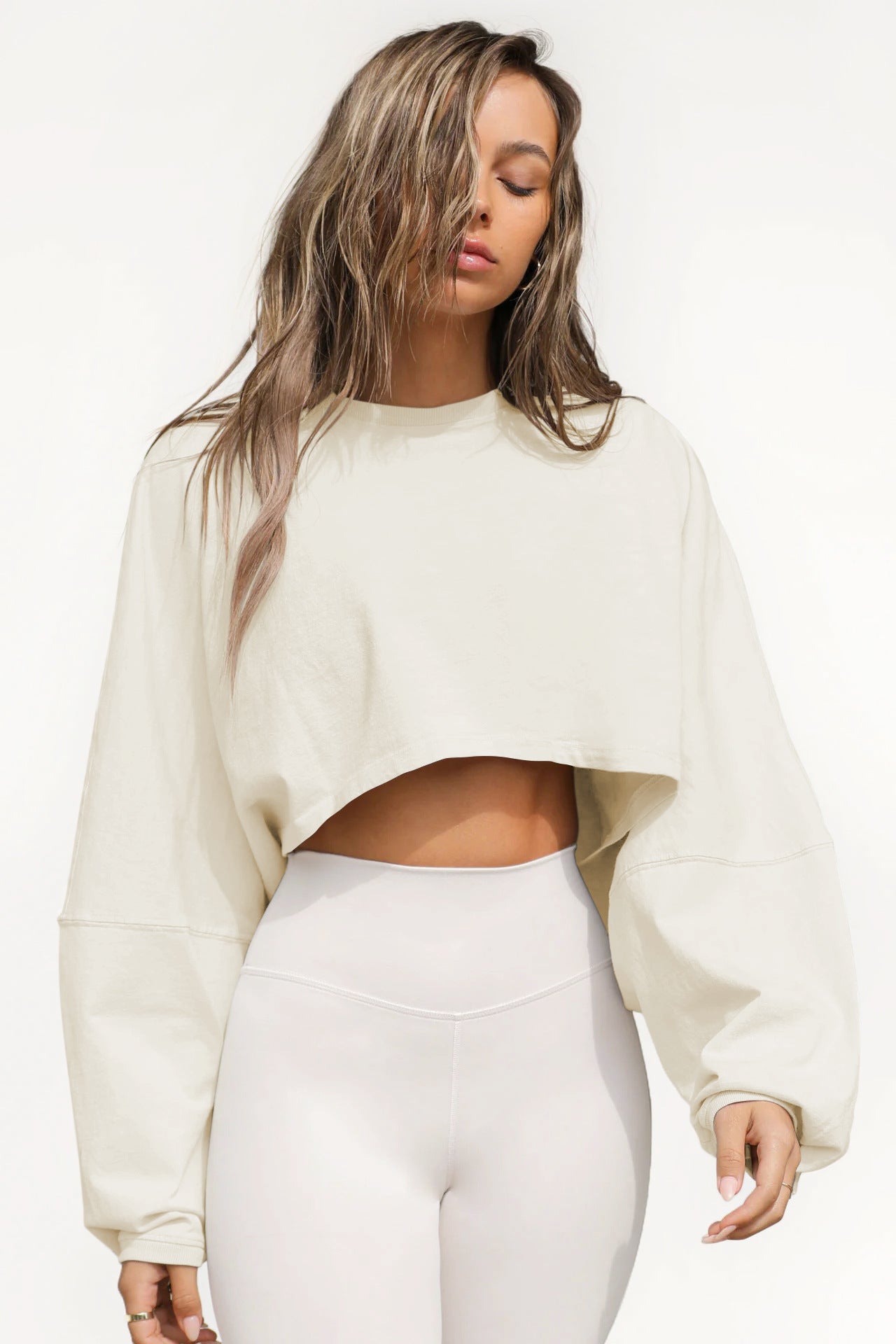 Women's SEXY HOT BUY 🔥 Mid-riff Cut Round Neck Sweatshirt -  Popular Sporty Fall Fashion, Grab 2 Colors at this Price while Supplies Last ! 🏃‍♂️🛍