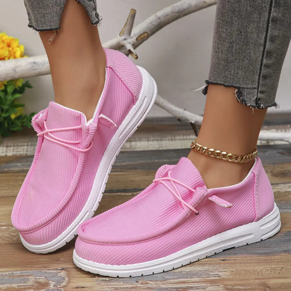 Women's Gorgeous Round Toe Canvas Sneakers in 7 Beautiful Color Options 🌈