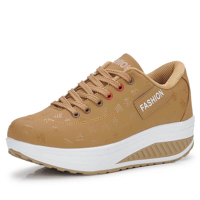 Women's Casual Sporty Sneakers - Thick Sole Height Increasing and Waterproof 💦