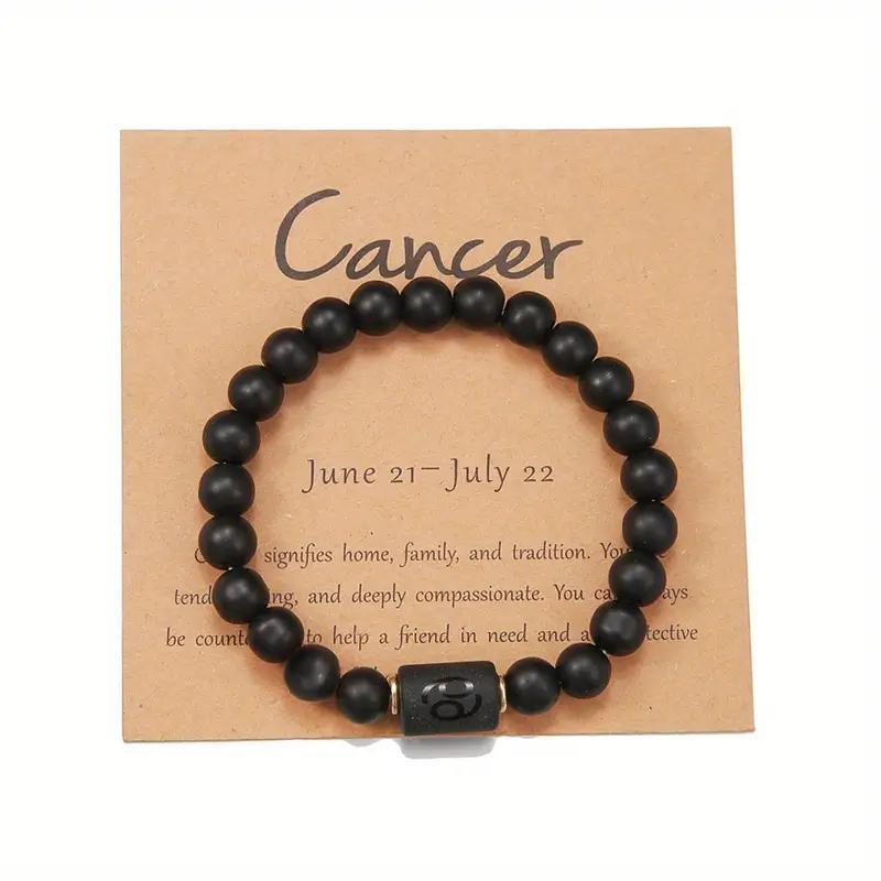 Super Cool Zodiac Beaded Bracelet - Natural Stone Beaded Tiger's Eye with Zodiac Picture Card 😎