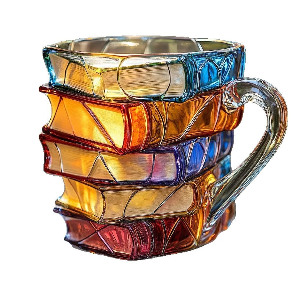 Hip Look Unique Stacked Books Coffee Cup - Clever Design Giftable For Coffee Lovers ! ☕️ 💝