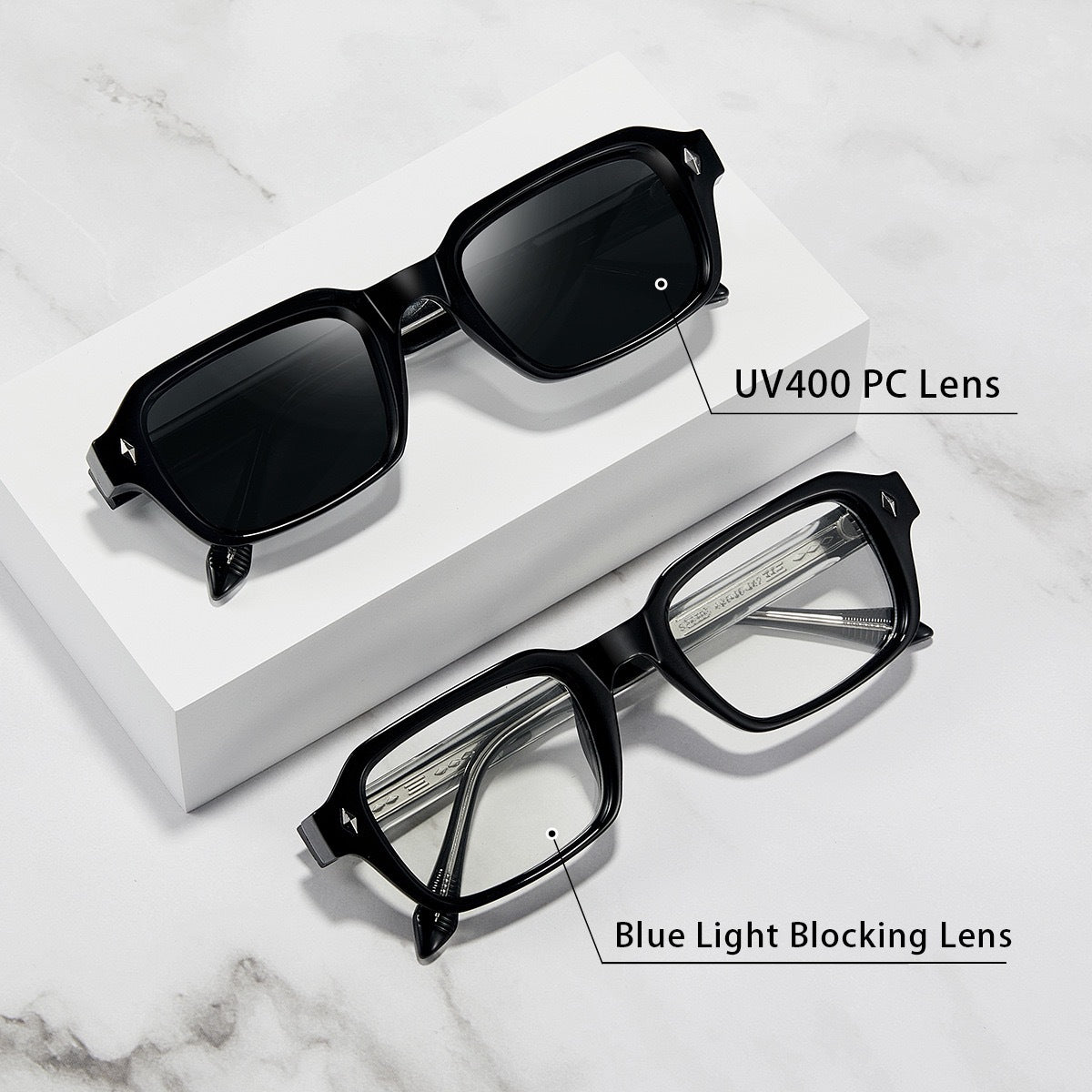 Popular Hip Square Frame Sunglasses UV400 - Perfect Year Round Accessory ! 😎