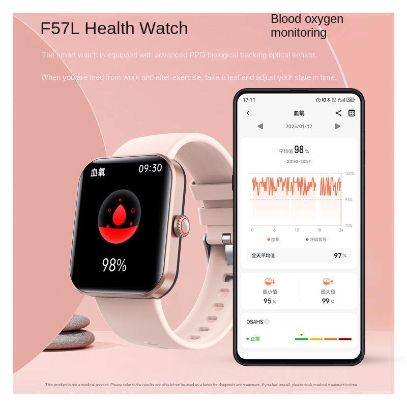 Chic All-in-One Smart Watch with Advanced Health Monitors