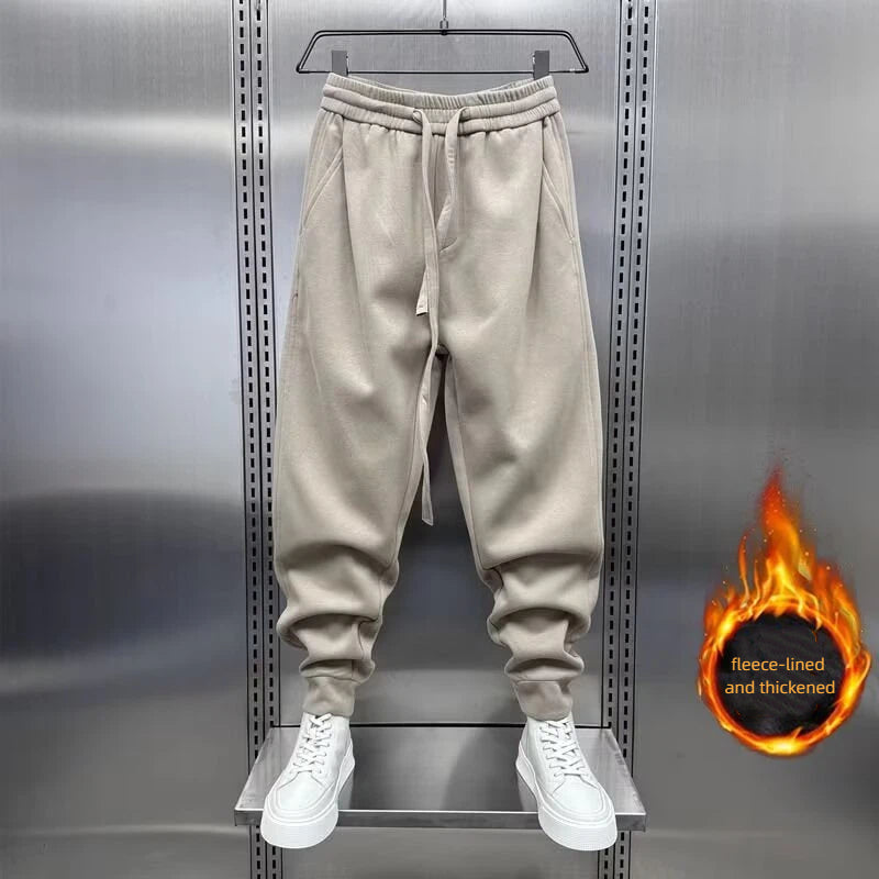 Men's Hip Casual Extra Warm Elastic Ankle Sports Sweatpants - Fleece Lined and Thickened 3 Pockets ♨️