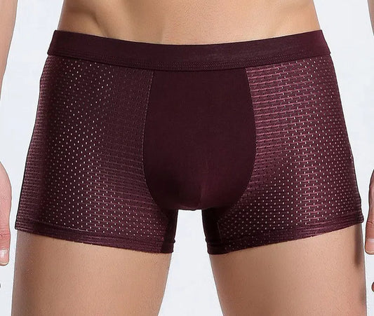 Men's 4 PACK Popular Ice Silk Flat Corner Underwear - Sporty Quick-Drying Breathable Mesh Thin Comfort