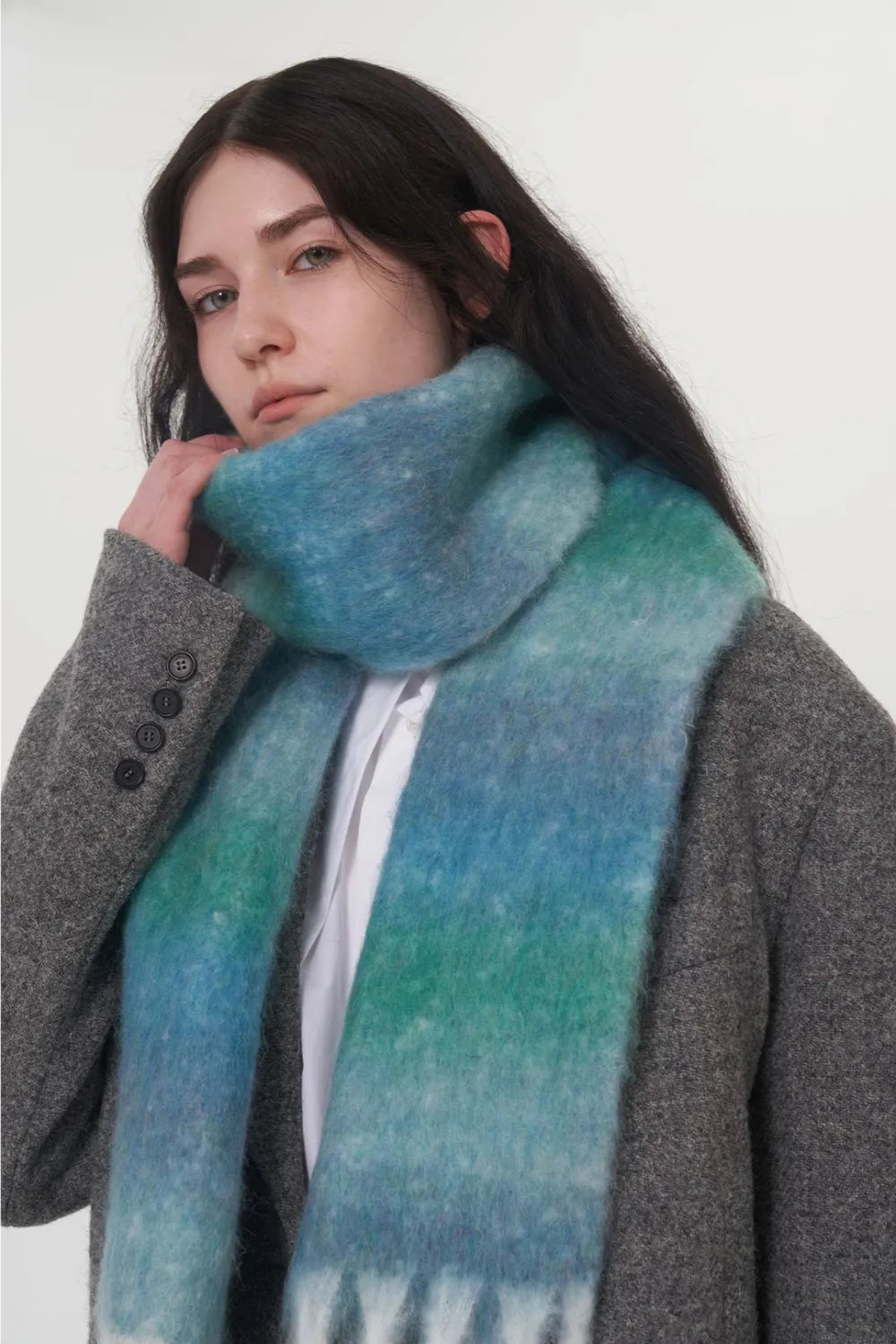 GIANT Thick Gradient Thermal Scarf with Fringes ♨️🧣 Warm Seasonal Comfort, Buy 2, Save More ! ✂️🔖