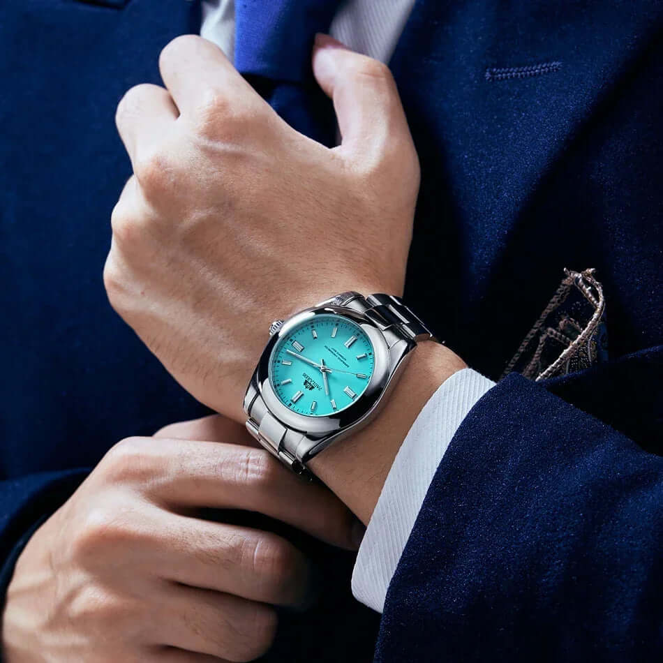 Men's Luxury Automatic Mechanical Watch - Solid Stainless Steel Strap in 7 Color Options 🌈