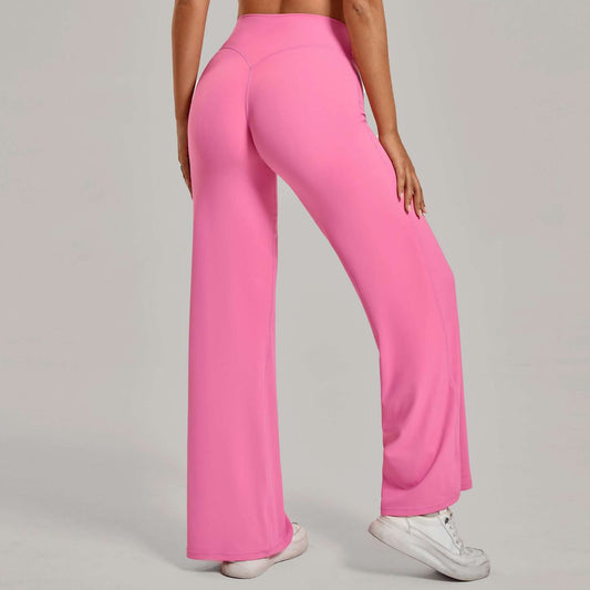 Women's High-Waisted Straight Leg Yoga Pants - Chic Sports Fashion in Massive Color Selection ! ๐