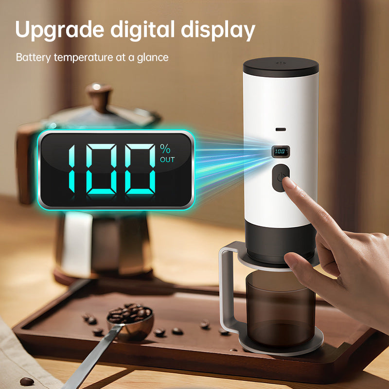 Portable Charging Wireless 3-in-1 Espresso Maker Kit - Stainless Steel 7800mAh, Car/Work/Home/Camping