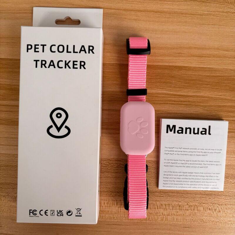 Real-Time GPS Pet Tracker - Long-Range Global Capability Waterproof Collar with Activity Alert, Compatible with Apple's Free Find My network
