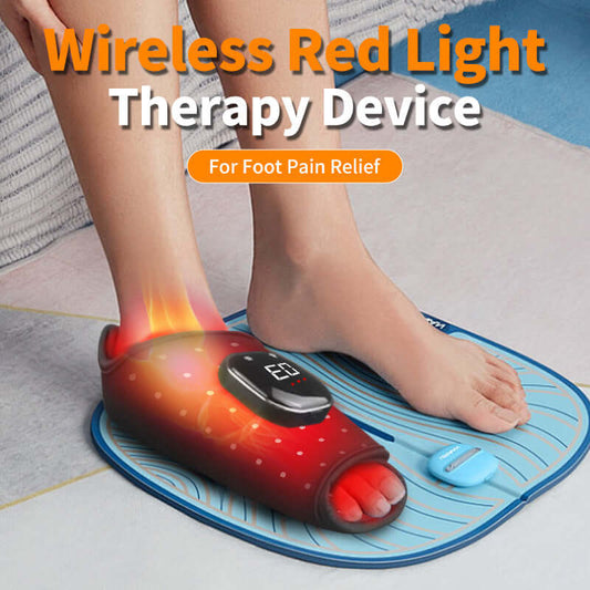 Wireless Charging Red Light Therapy Wrap -Body Pain Relief for Foot, Knee, Legs, Arms, Elbow & More
