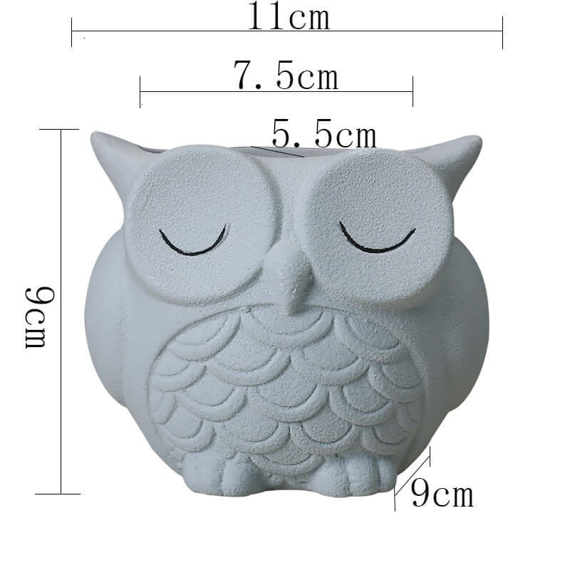 Cute Owl 🦉 Flower Pot - Ceramic Indoor Creative Small Desktop Flower Ornaments