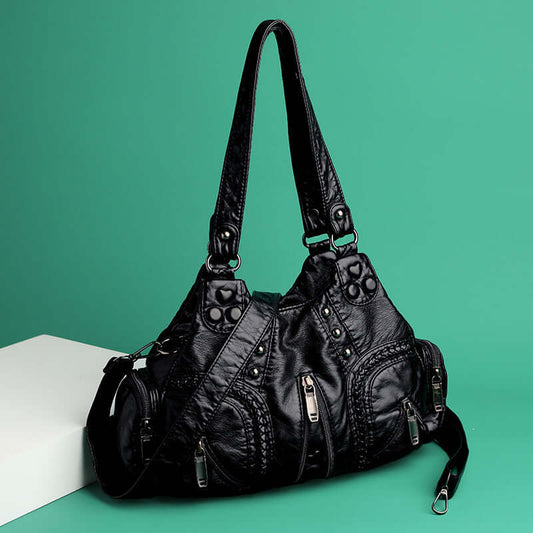 Vintage Women's Soft PU Handbag 👜 Large Capacity Single Shoulder Crossbody Bag