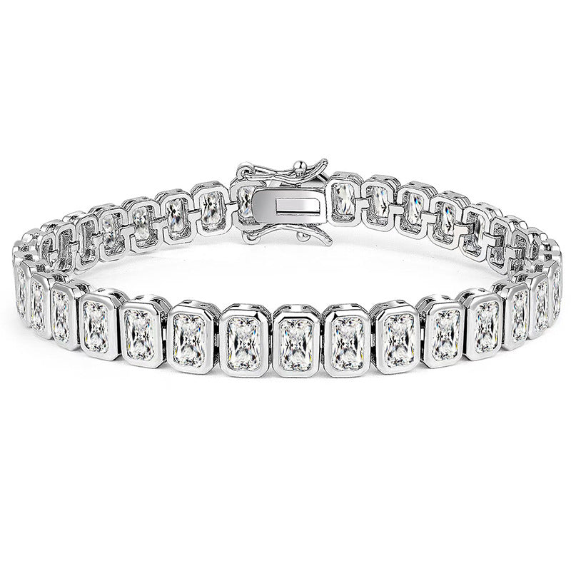 Chic Square Full Zircon Iced Out Tennis Bracelet