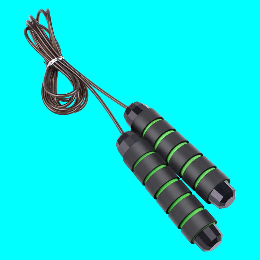 Adjustable Fitness Jump Rope - Tangle-Free Rapid Speed Cable w/ Ball Bearings