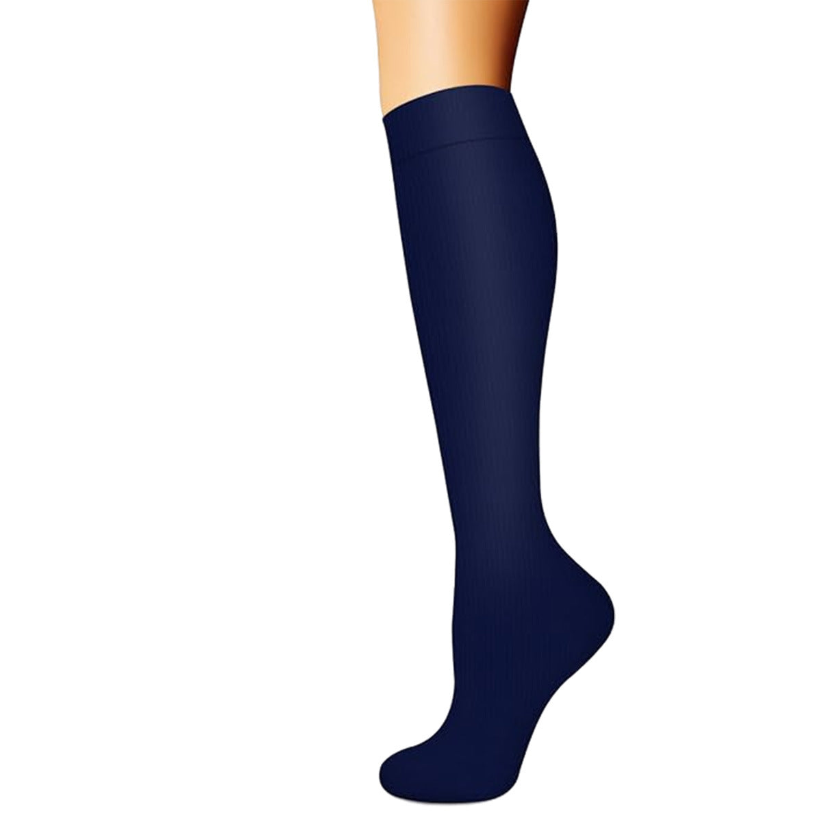 Women's Calf Length Compression Sports Socks - Anti-Slip, Sweat-absorbent, Solid & Polka Dots