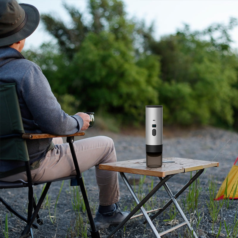 Portable Charging Wireless 3-in-1 Espresso Maker Kit - Stainless Steel 7800mAh, Car/Work/Home/Camping