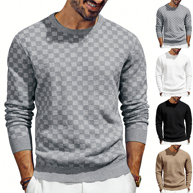 Men's Autumn & Winter Fashion Forward Sweater-shirt - Warm Heavyweight Jacquard Long Sleeve Crewneck ♨️