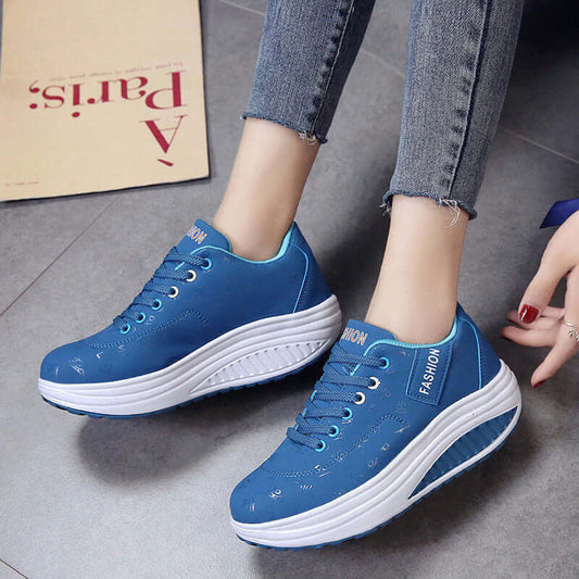 Women's Casual Sporty Sneakers - Thick Sole Height Increasing and Waterproof 💦