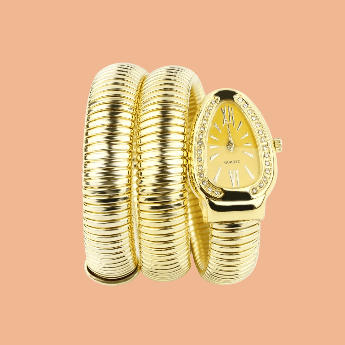 Women's Chic Snake Shaped Watch - Creative Quartz Fashion Bracelet in 4 Color Options