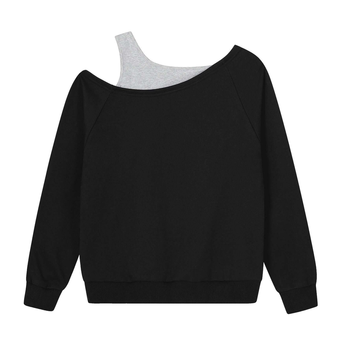 Sporty Dog Lovers Warm Printed Sweatshirt ❤️ Slope Collar Cross Shoulder Long Sleeve