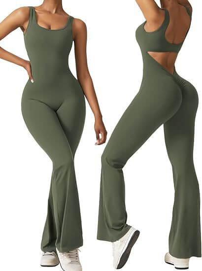 Women's Popular Sexy Yoga Flared Jumpsuit - Backless Vest Tight Fitting, Hip Lifting Sports Apparel 🧘‍♀️