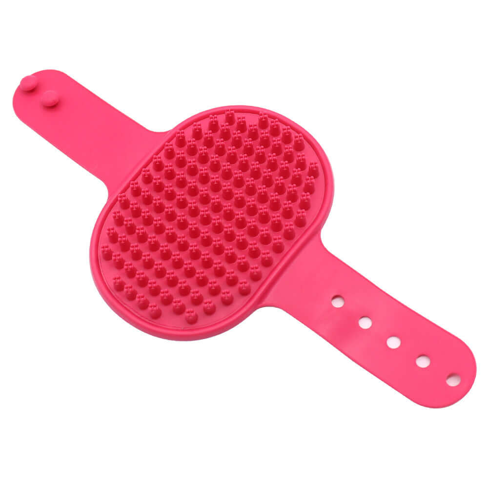 Soft Rubber Silicone Dog & Cat Pet Bathing and Massage Brush with Hand Grip 🦮🐈‍⬛️
