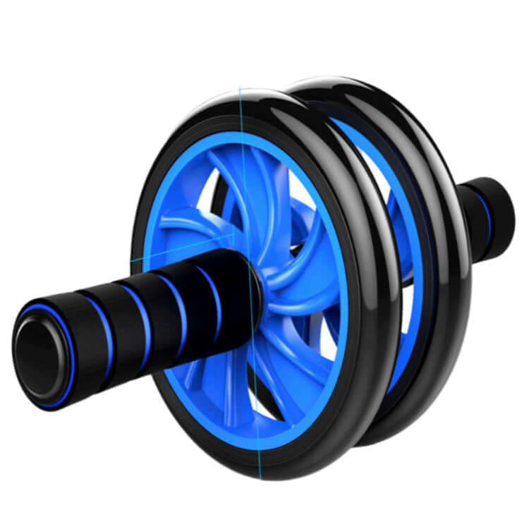 Popular Abdominal Exercise Roller - Classic Dual Wheel with Soft Foam Handles - Includes Extra Thick Knee Pad