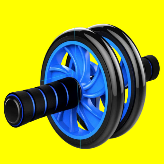 Popular Abdominal Exercise Roller - Classic Dual Wheel with Soft Foam Handles - Includes Extra Thick Knee Pad