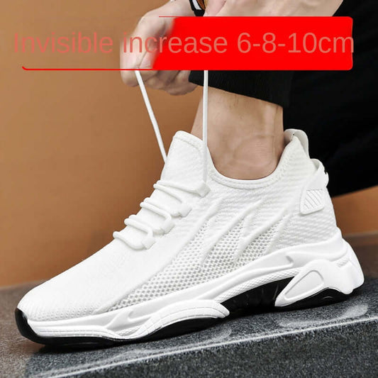 Stylish Casual Unisex Sneakers - Lightweight Breathable Mesh Fly Weave Unique Height Increasing