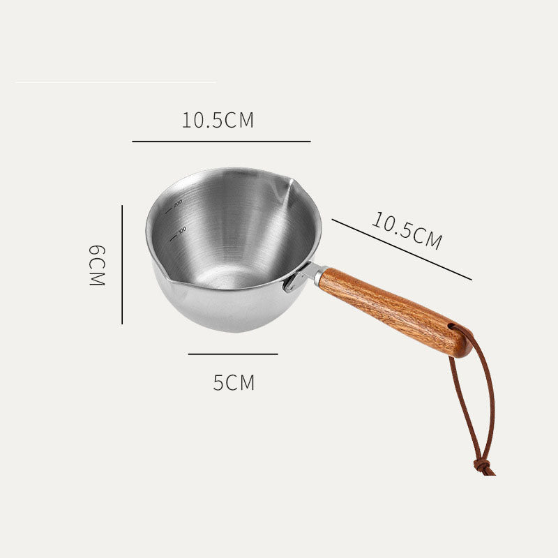 304 Stainless Steel Small Oil Splashing Pot - Modern & Minimalist Uncoated Three-layer Bottom