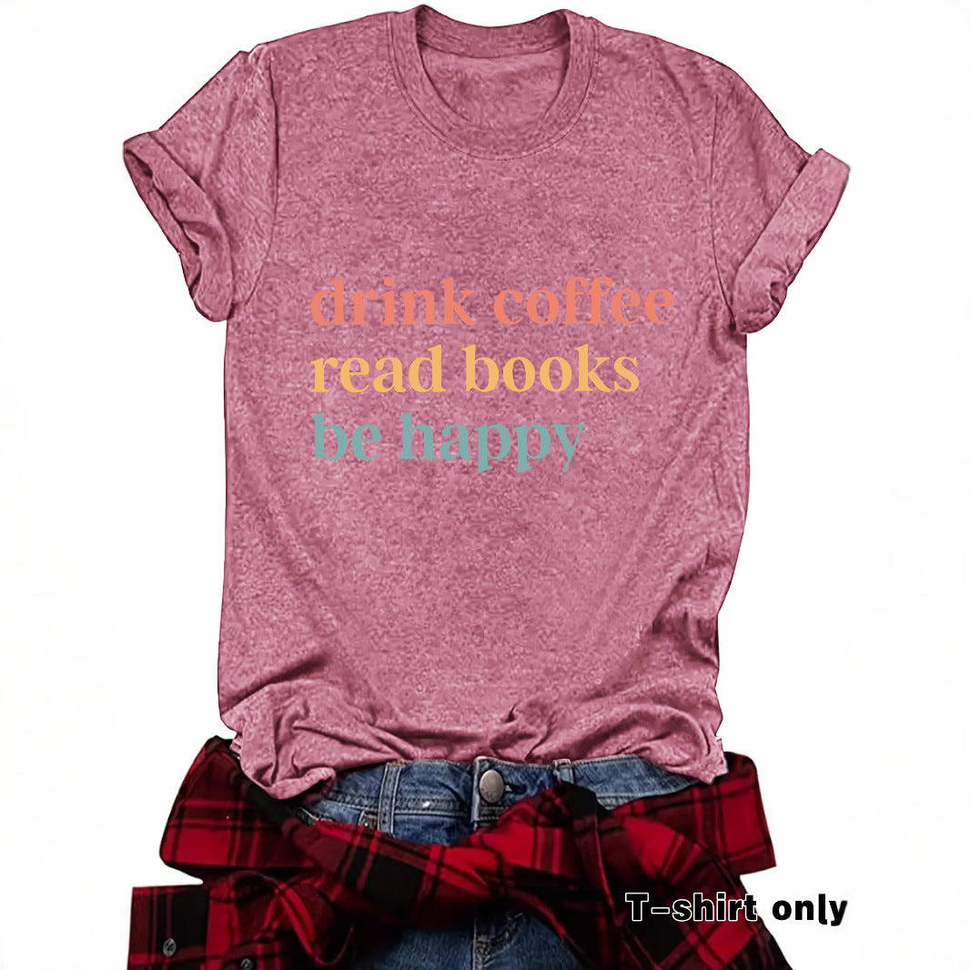 Humorous 'Drink Coffee' Slogan Short Sleeve T-shirt in Popular Unisex Colors ☕️🌈 Grab 2 and Save !