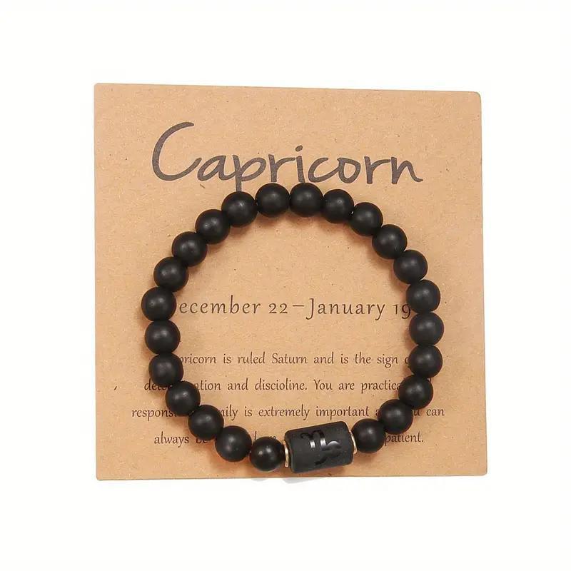 Super Cool Zodiac Beaded Bracelet - Natural Stone Beaded Tiger's Eye with Zodiac Picture Card 😎